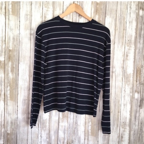 A New Day Blue Striped Long Sleeve Blouse - Picture 1 of 4